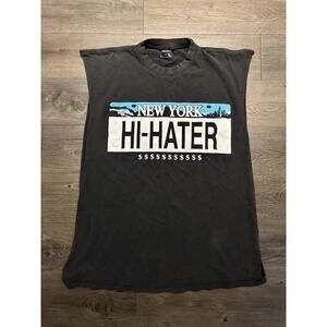 VINTAGE MAINO HI HATER BYE HATER RAP TEE Y2K GRAPHIC SHIRT XL HIP HOP NEW YORK